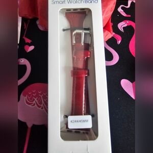 Red Leather Slim Band Replacement for Apple Products -Various Sizes- NIB
